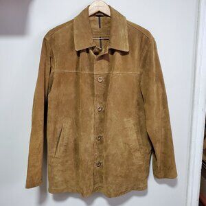 BRITCHES Vintage Suede Leather Jacket Coat Oversized Blazer Brown Men's Medium